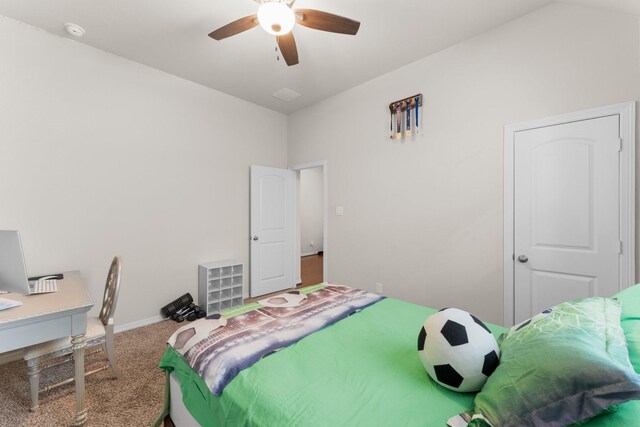 11134 Honeysuckle Haven Dr, Cypress, TX 77433 - bedroom featuring baseboards, a ceiling fan, and carpet flooring