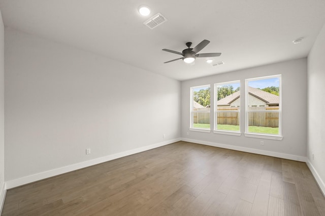 21806 Gateway Arch Dr, Porter, TX 77365 - spare room with ceiling fan, wood finished floors, recessed lighting, and a smoke detector