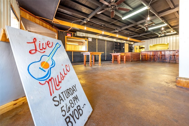 5606 S US Highway 77, Warda, TX 78960 - below grade area featuring a ceiling fan