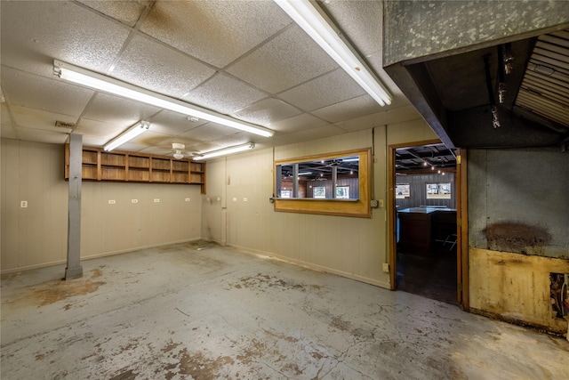 5606 S US Highway 77, Warda, TX 78960 - basement with a paneled ceiling and visible vents