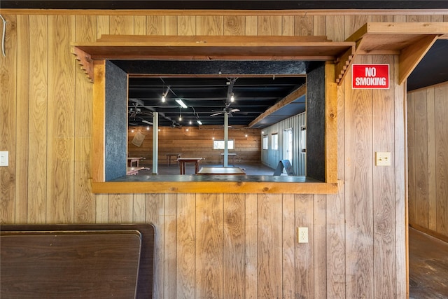 5606 S US Highway 77, Warda, TX 78960 - details featuring wooden walls and wet bar