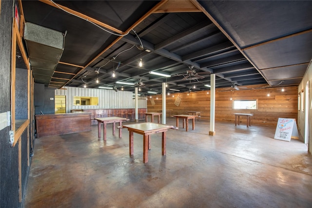 5606 S US Highway 77, Warda, TX 78960 - below grade area with wooden walls
