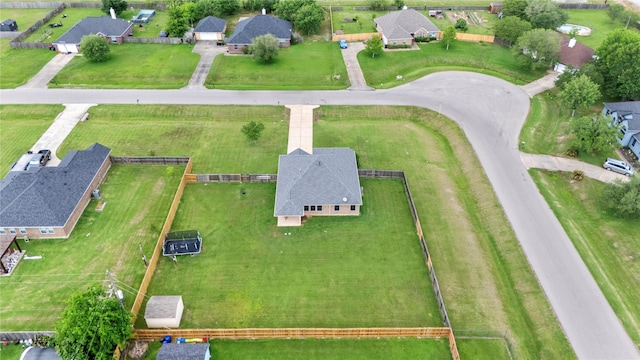 drone / aerial view with a residential view