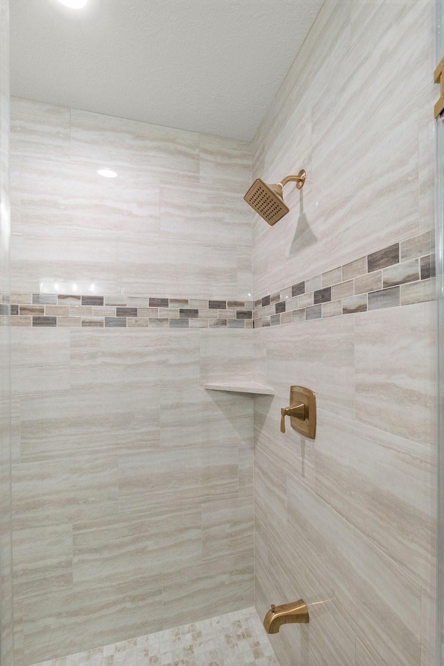 interior details with tiled shower