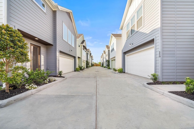 view of road featuring a residential view