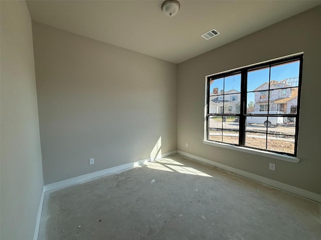 21803 White Bellflower Ln, Cypress, TX 77433 - unfurnished room featuring concrete flooring, baseboards, and visible vents
