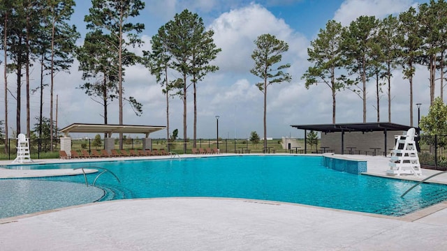 21719 White Bellflower Ln, Cypress, TX 77433 - pool with a patio area and fence