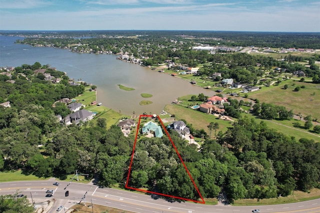 16059 Walden Rd, Conroe, TX 77356 - birds eye view of property with a water view