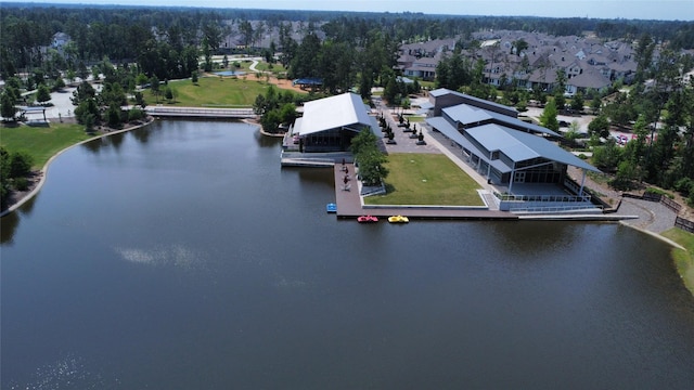 14924 Scarlet Branch Dr, Conroe, TX 77302 - birds eye view of property with a water view