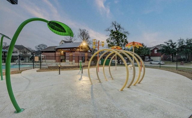 14911 Hurst Point Ln, Houston, TX 77049 - view of jungle gym with fence