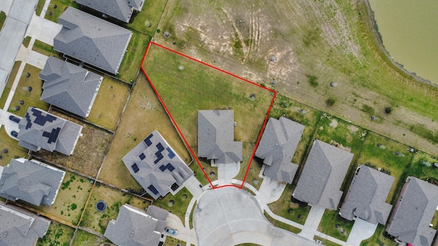aerial view featuring a residential view