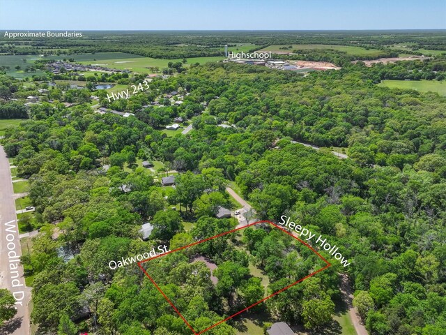 1492 Sleepy Hollow Ln, Canton, TX 75103 - aerial view featuring a forest view and a water view