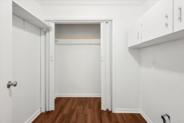 spacious closet with wood finished floors