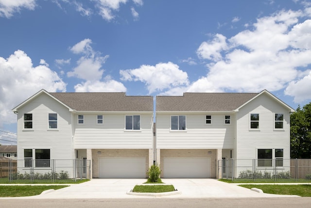 1810 Yates St, Houston, TX 77020 - view of property with a garage, driveway, fence, and a shingled roof