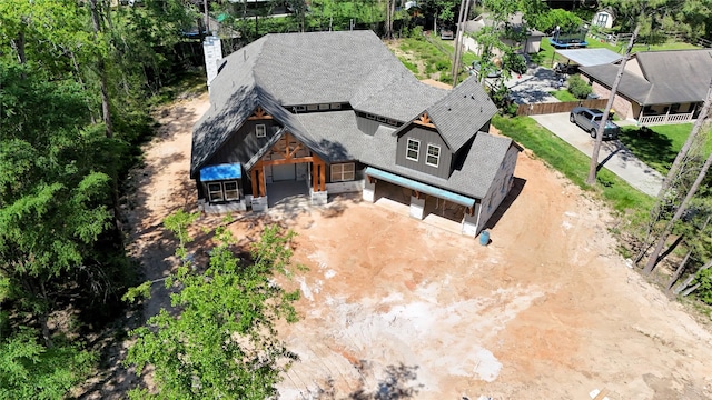 view from above of property