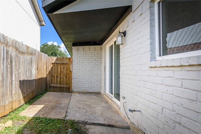 view of patio with fence