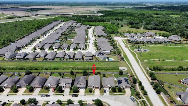 drone / aerial view featuring a residential view