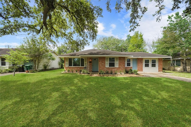 9710 Bassoon Dr, Houston, TX 77025 - ranch-style home featuring brick siding and a front yard