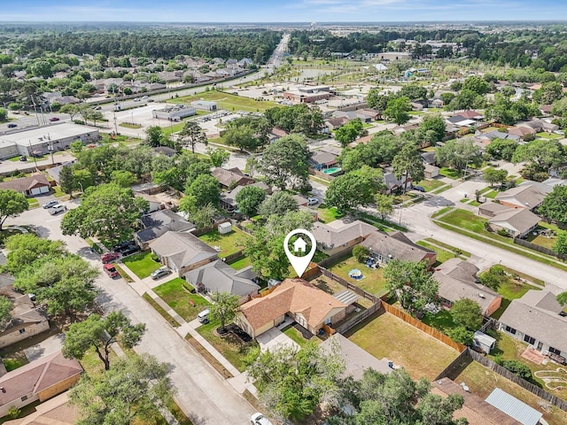 aerial view featuring a residential view