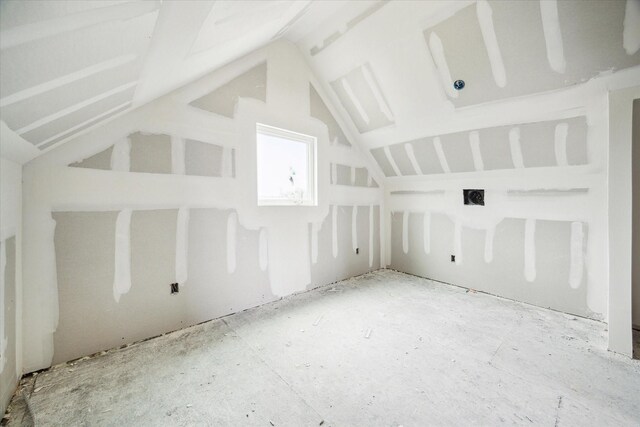 bonus room with vaulted ceiling