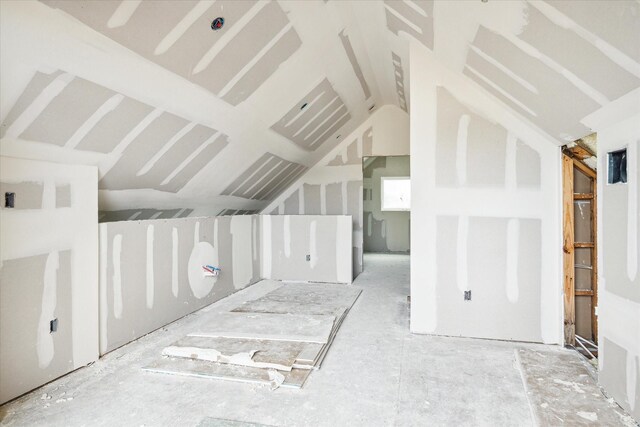 bonus room featuring lofted ceiling