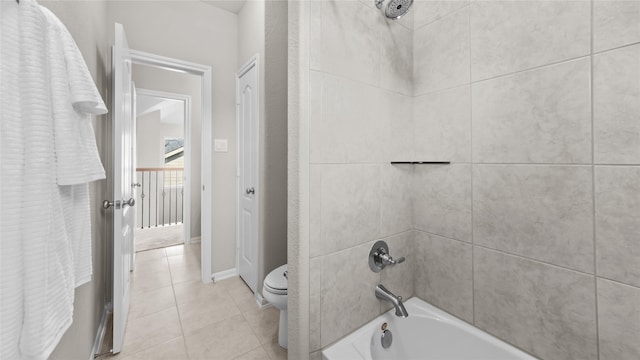 119 Buckeye Dr, Montgomery, TX 77316 - full bath featuring toilet,  shower combination, tile patterned flooring, and baseboards