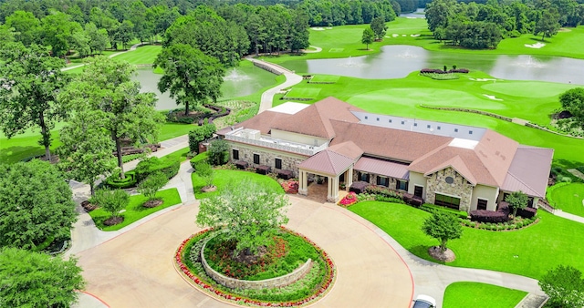 119 Buckeye Dr, Montgomery, TX 77316 - drone / aerial view featuring view of golf course and a water view