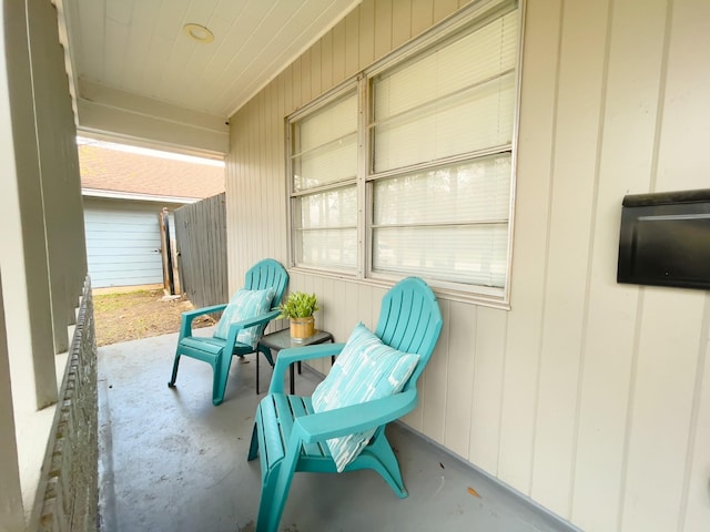 balcony featuring a patio area