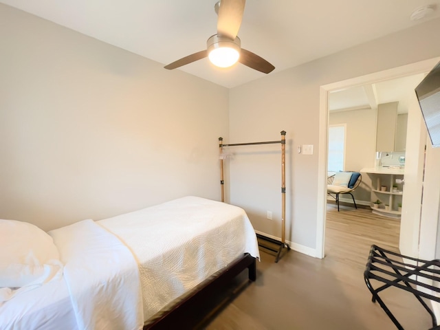 8423 Glen Valley Dr, Houston, TX 77061 - bedroom featuring baseboards and a ceiling fan