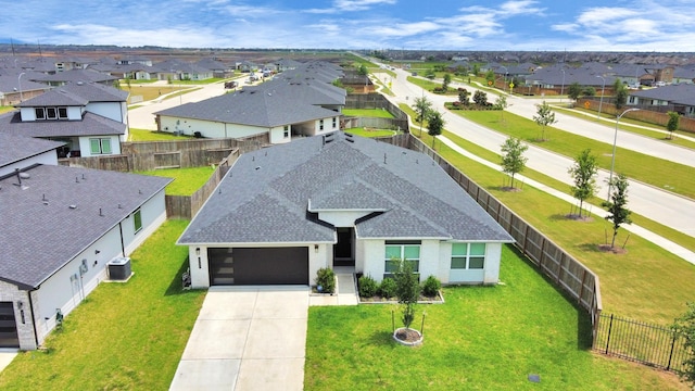 bird's eye view with a residential view