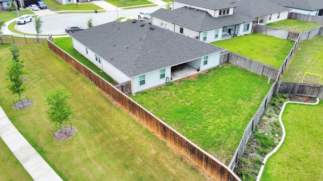 bird's eye view with a residential view