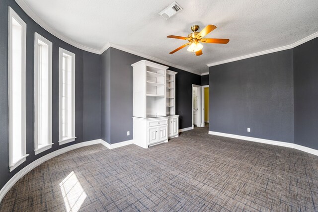 1002 Island Vw, League City, TX 77565 - unfurnished bedroom featuring dark carpet, visible vents, a ceiling fan, and baseboards