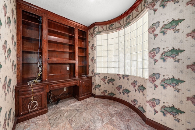 1002 Island Vw, League City, TX 77565 - unfurnished office featuring baseboards and wallpapered walls