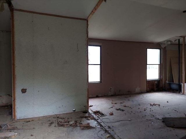 view of spare room