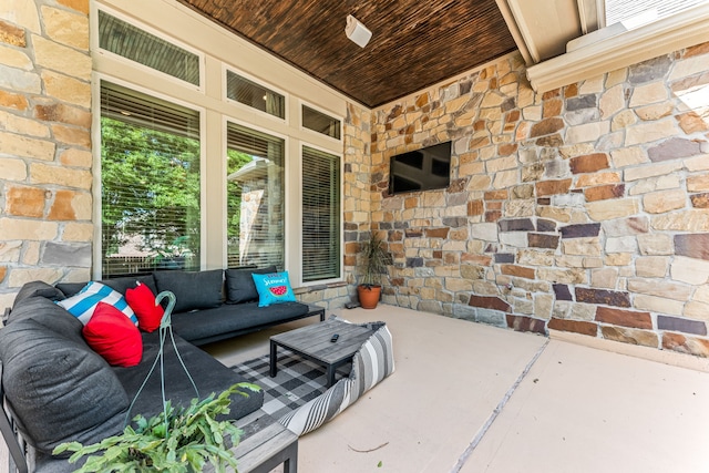 view of patio featuring outdoor lounge area