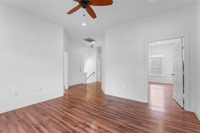 720 W Alabama St, Houston, TX 77006 - spare room featuring wood finished floors, recessed lighting, and a ceiling fan