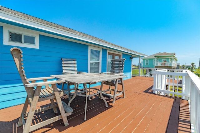4025 6th St, Galveston, TX 77554 - deck featuring outdoor dining space