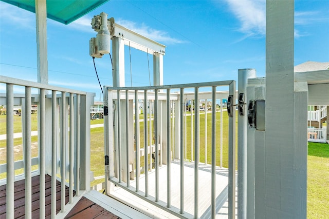 4025 6th St, Galveston, TX 77554 - view of gate with a yard