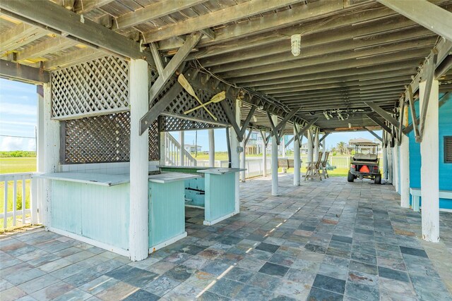 4025 6th St, Galveston, TX 77554 - view of patio / terrace