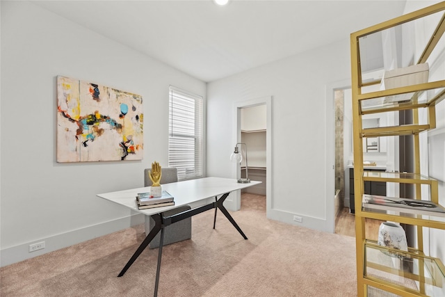 1044 Homer St, Houston, TX 77091 - office area featuring carpet flooring and baseboards