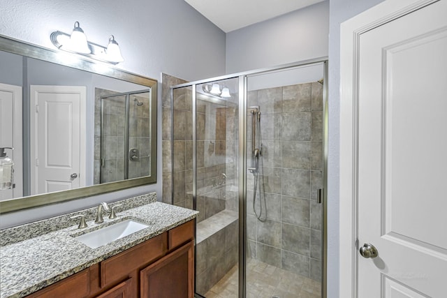 12510 Cove Landing Dr, Cypress, TX 77433 - bathroom with vanity and a stall shower