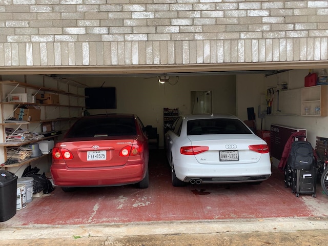 garage with electric panel