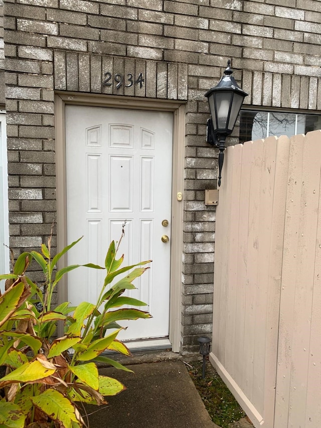 view of doorway to property