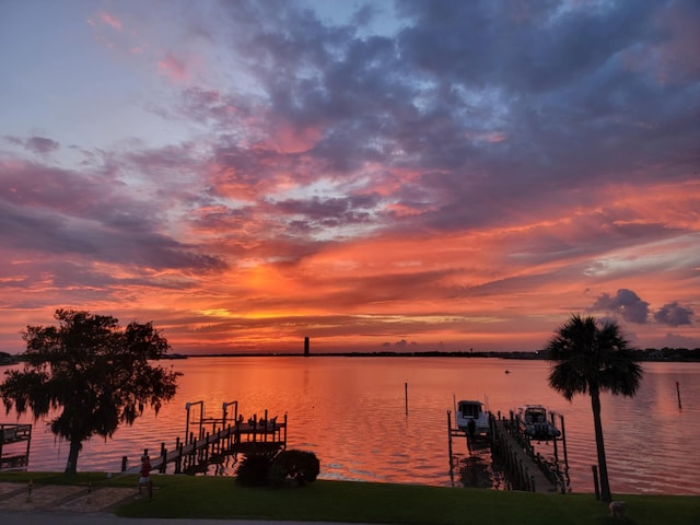 1207 N Shore Dr, Clear Lake Shores, TX 77565 - water view with a dock and boat lift