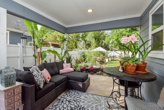 view of sunroom