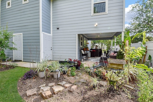 view of patio with fence