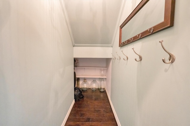 spacious closet with wood finished floors