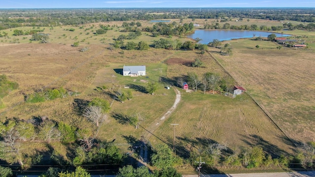 414 N Old Springfield Rd, North Zulch, TX 77872 - aerial view with a rural view and a water view