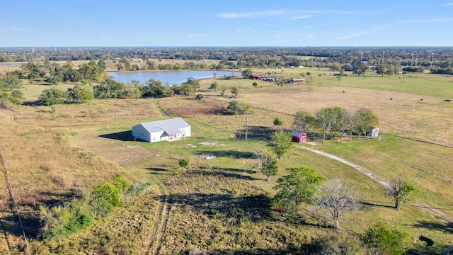 414 N Old Springfield Rd, North Zulch, TX 77872 - drone / aerial view with a water view and a rural view