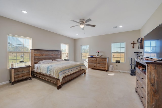414 N Old Springfield Rd, North Zulch, TX 77872 - bedroom featuring baseboards, light colored carpet, and multiple windows
